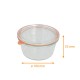 Tarro de cristal liso con tapa y sello 'Weck' 290ml, ø100mm h. 55mm, paquete de 6