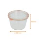 Tarro de cristal liso con tapa y sello 'Weck' 370ml, ø100mm h. 70mm, paquete de 6