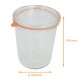 Tarro de cristal liso con tapa y sello 'Weck' 850ml, ø100mm h. 145mm, paquete de 6