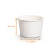 Vasetto di gelato in cartone riciclabile bianco, 90cc, ø73, h 40mm, scatola da 2280