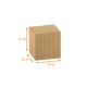 Caja plegable kraft ondulado crudo 8x8x8cm , paquete de 10