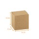 Kraft folding box ecru corrugated 12x12x12cm, pack of 10