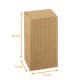 Caja plegable kraft ondulado crudo 12x12x19cm, paquete de 10