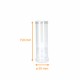 Tubo transparente para bombones, almendras garrapiñadas y macarrones en RPET, ø 50mm, altura 150mm + tapa, fondo transparente, caja de 150