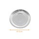 Silver cardboard plate 13 cm, pack of 100