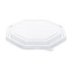 Deckel für Teller aus Pulpe aus Zuckerrohr, achteckig, 23x23x3cm, 830ml, 50er-Pack