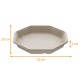 Teller aus Pulpe aus Zuckerrohr, achteckig, 23x23x3cm, 830ml, 50er-Pack