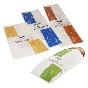 Sacchetto di pane a fette kraft bianco