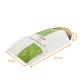 Sacchetto di pane a fette kraft bianco verde, 15x5x35cm , scatola da 250