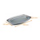 Bandeja de aluminio oval, 430x287x25mm, paquete de 10