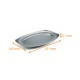Bandeja de aluminio oval, 351x243x21mm, paquete de 10