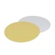 Scheibe aus farbigem Karton Gold/Silber ø 21cm, 100er-Packung