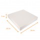 Kuchenbox quadratisch weiß 29x29x5 cm, Packung mit 50 Stück, mit Einkerbungen, geschlossene Seite