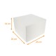 Molde blanco cuadrado 26x26x18 cm, paquete de 25 piezas, con muescas