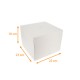 Tortiera bianca quadrata 23x23x18 cm, confezione da 25 pezzi, con tacche