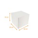 Tortiera bianca quadrata 20x20x18 cm, confezione da 25 pezzi, con tacche