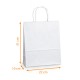 Kraftsack Griffe Schnüre "kraft weiß" 90g/m2, 22+10x28cm, Karton mit 250 Stück