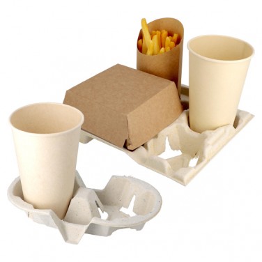 Porte gobelets en fibres moulées