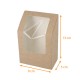 Wrap-Verpackung aus Kraft ecru, mit Fenster, 90x50x130mm, Karton mit 600