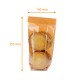 Sacchetto per pasticceria in PP base in cartone, 140x305mm "orange hessian", confezione da 100 pezzi