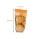 Sacchetto per pasticceria in PP sfondo in cartone, 100x220mm "hessian arancione", confezione da 100