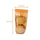Sacchetto per pasticceria in PP base in cartone, 120x275 mm "orange hessian", confezione da 100 pezzi