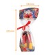 Bolsa de comida de Navidad con base rígida en cartón 100x220mm, Capucha de Papá Noel, paquete de 100