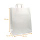 Kraft-Tasche mit flachen Griffen 26x12x35cm, Kraft weiß, Karton mit 250 Stück