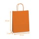 Kraftsack Griff farbige Schnur Orange, 23+12x30cm, Karton mit 250 Stück