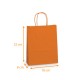 Kraftsack Griff farbige Schnur Orange, 18+8x22cm, Karton mit 300 Stück