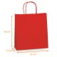 Kraftsack Griff farbige Schnur Rot, 35+14x40cm, Karton mit 250 Stück
