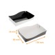 Schale Petit Fours Schwarz/Weiß, 130x90x35mm, Nr. 1 , 50er-Pack