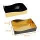 Schale Petit Fours Schwarz/Gold, 190x120x35mm, Nr. 3, 50er-Pack