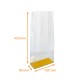 Sacchetto per stampaggio scatola da 100, base in cartone oro/argento, 160+40/40x420mm, Modanature