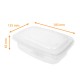 Plastic tray with microwaveable lid - Ondipack 800cc, 185x135x65mm, box of 300
