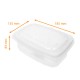 Plastic tray with microwaveable lid - Ondipack 1000cc, 185x135x84mm, box of 300