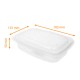 Plastic tray with microwaveable lid - Ondipack 600cc, 185x135x50mm, box of 300
