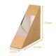 Imballaggio triangolare a sandwich finestra, 125x125x55mm, kraft, scatola da 500
