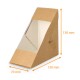 Dreieckige Sandwich-Verpackung mit Fenster, 130x130x70mm, Kraft, Karton à 500 Stück