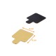 Laschenhalter quadratisch 4x4cm aus Karton GOLD/SCHWARZ, 200er-Packung