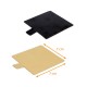 Laschenhalter quadratisch 7x7cm aus Karton GOLD/SCHWARZ, 200er-Packung