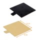 Laschenhalter quadratisch 8x8cm aus Karton GOLD/SCHWARZ, 200er-Packung