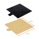 Laschenhalter quadratisch 9x9cm aus Karton GOLD/SCHWARZ, 200er-Packung