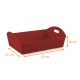 Cesta de presentación de cartón con asas, 37x27x10cm, burdeos ondulado, caja de 30