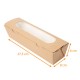 Caja de baguette, sandwich de ventana caja de 200, 27,5x8x6cm, "kraft écru