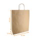 Kraftsack Griffe Schnüre "kraft écru glatt" 90g/m2, 32+12x41cm, Karton mit 200 Stück