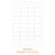 Etiquetas adhesivas paquete de 640, rectangular 19x32mm blanco