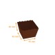 Molde Easy Bake 45x45x40mm (marrón/marrón), paquete de 50