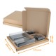 Set Mahlzeitentablett aus Kraft 'Kanopée' + Deckel rPET, 327x268x65mm, Karton mit 30 Stück