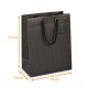Bolsa de lujo con cordón caja de 240, Negro intenso' 18x10x23cm